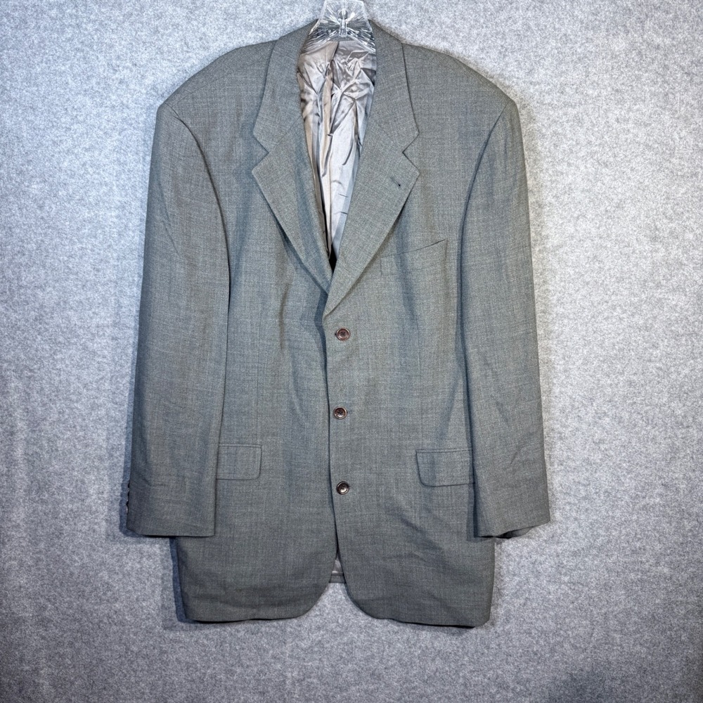BOSS Hugo Boss Men's Grey Poseidon Akropolis Wool Blend Suit Jacket Blazer 46L